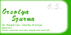 orsolya szurma business card